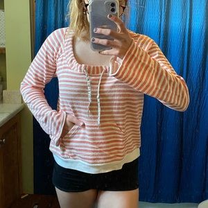 Striped long sleeve sweater